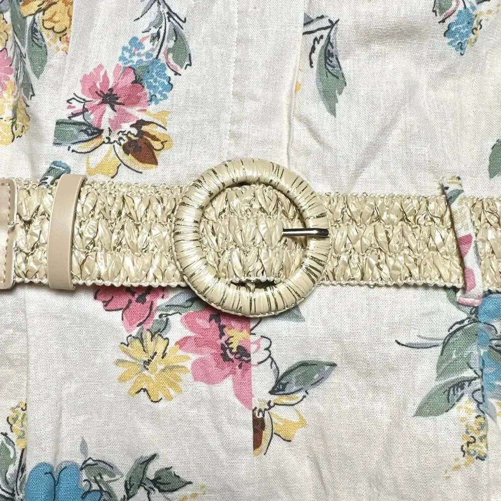 House of Harlow 1960 | Women | Floral Linen Blend Halter Belted Romper | Sz 12